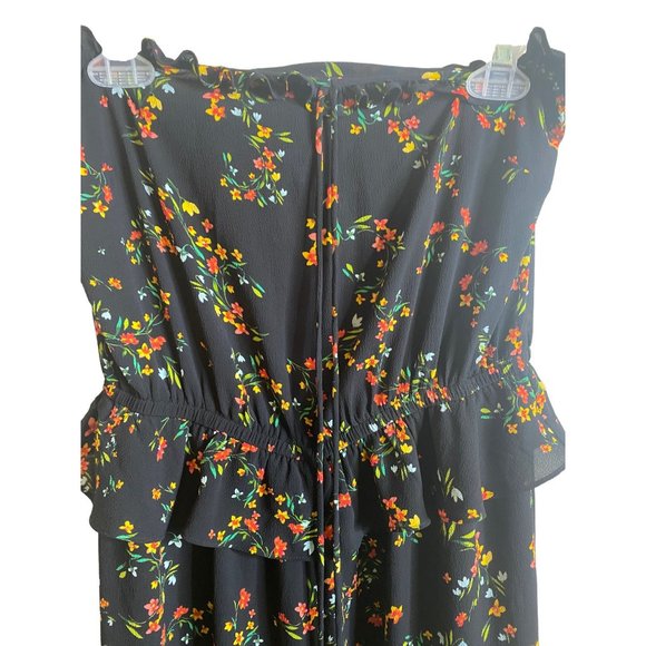 CeCe halter jumper black multicolored floral - Picture 2 of 10